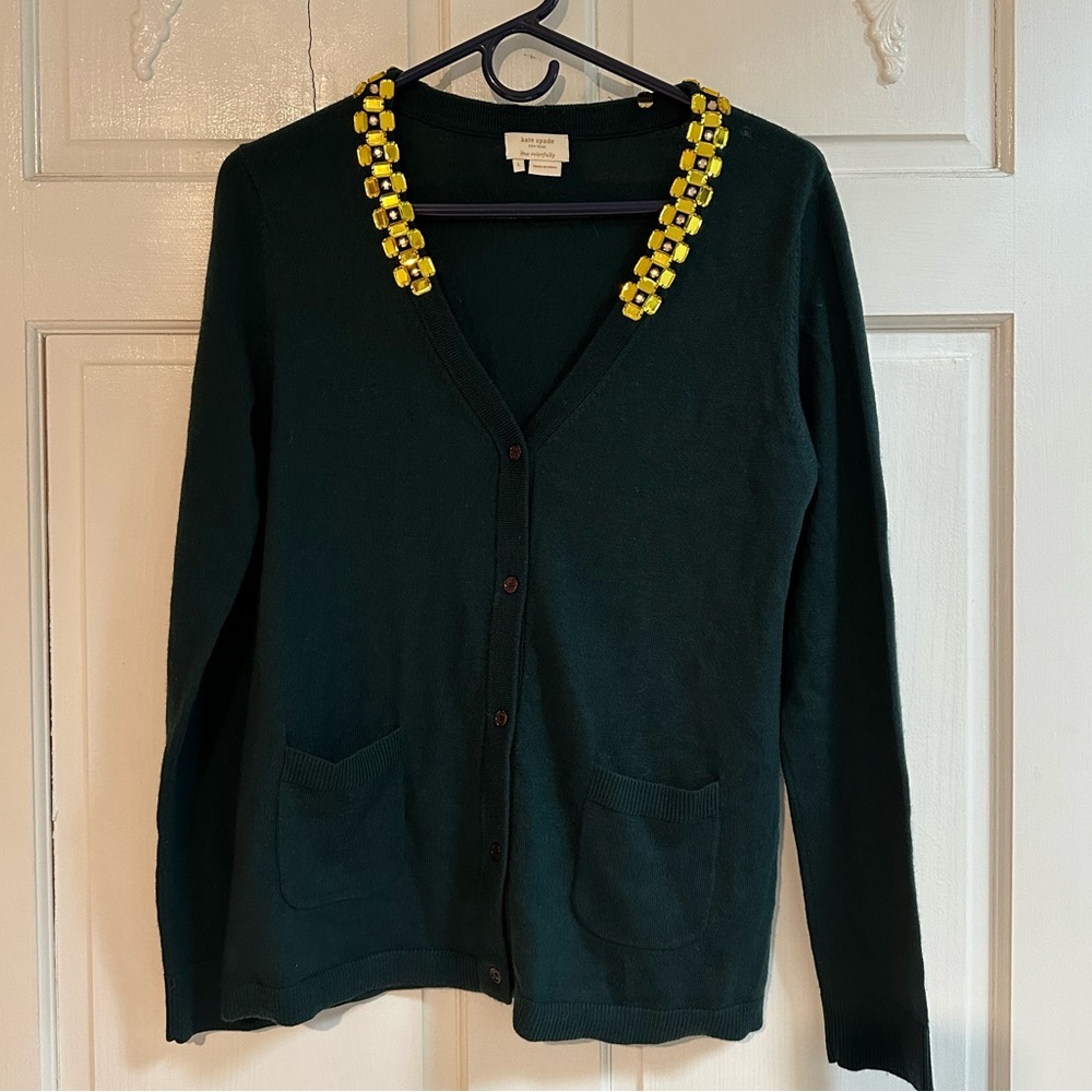 Kate Spade Jeweled Cardigan with Damage
